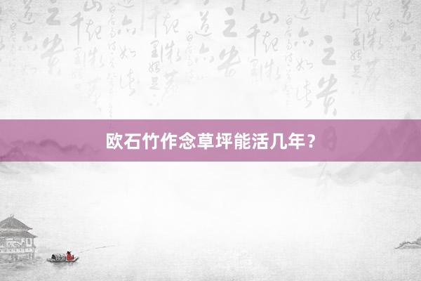 欧石竹作念草坪能活几年？